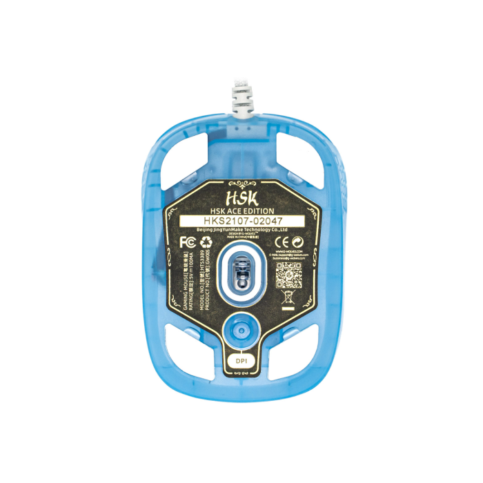 Ігрова мишка G-Wolves HSK Blue Transparent PixArt PMW 3389