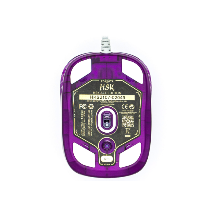 Ігрова мишка G-Wolves HSK Purple Transparent PixArt PMW 3389