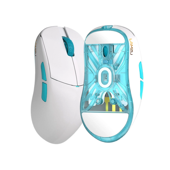 Безпровідна ігрова мишка Lamzu Atlantis Mini Pro - Polar White (підтримує 4К) PixArt PAW 3395