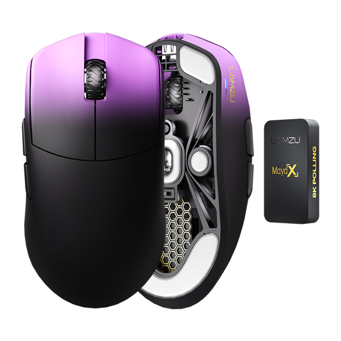 Безпровідна ігрова мишка Lamzu Maya X 8K - Purple Shadow PixArt PAW 3950