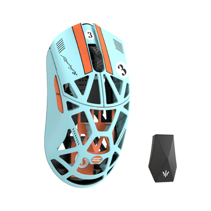 Мишка WLMouse Beast X Max Solid Sides - Blue/Orange [Omron Opticals]